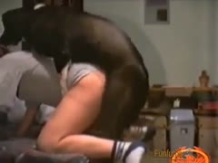 In the living room, a lustful Spanish adolescent is being violently fucked into an asshole.
